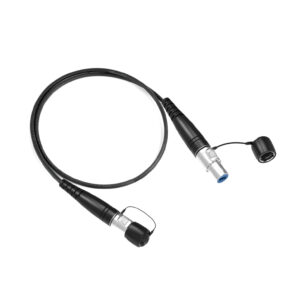 SO2M (Copy) coiled black XLR audio cable with male and female connectors, both with protective caps.