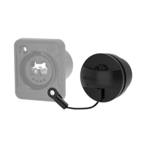 A black circular cap with tether is detached from the CNAC-DF (Copy) socket mount, shown in grey outline.