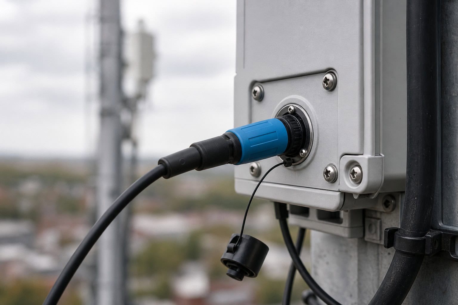 Ruggedized expanded beam fiber optic connector used in harsh industrial environments